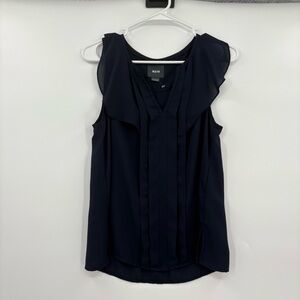 Mauve navy‎ blue blouse 4